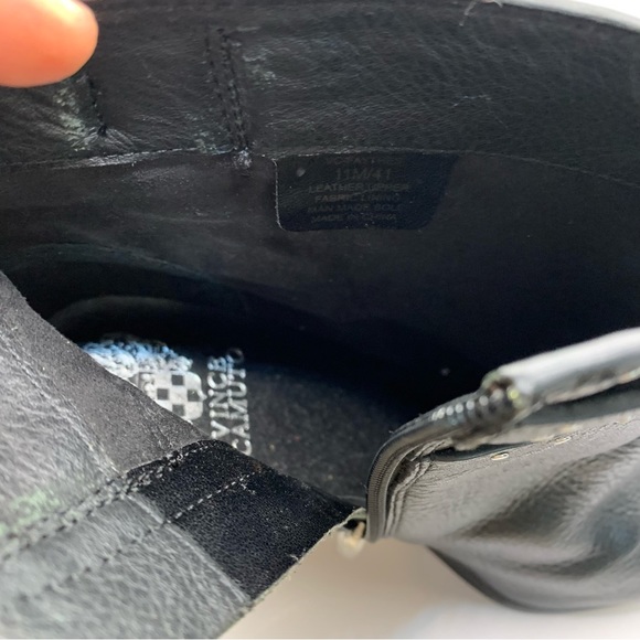 Vince Camuto size 11M Faythes Bootie ankle heel boot black leather studs - Picture 9 of 10